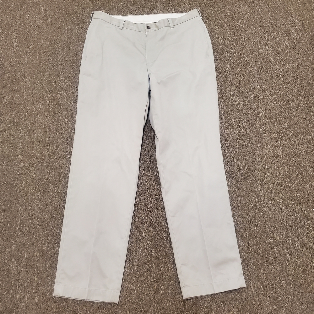 Brooks Brothers Advantage Clark Chino Pants Mens 36x32 Beige Cotton Khaki Formal